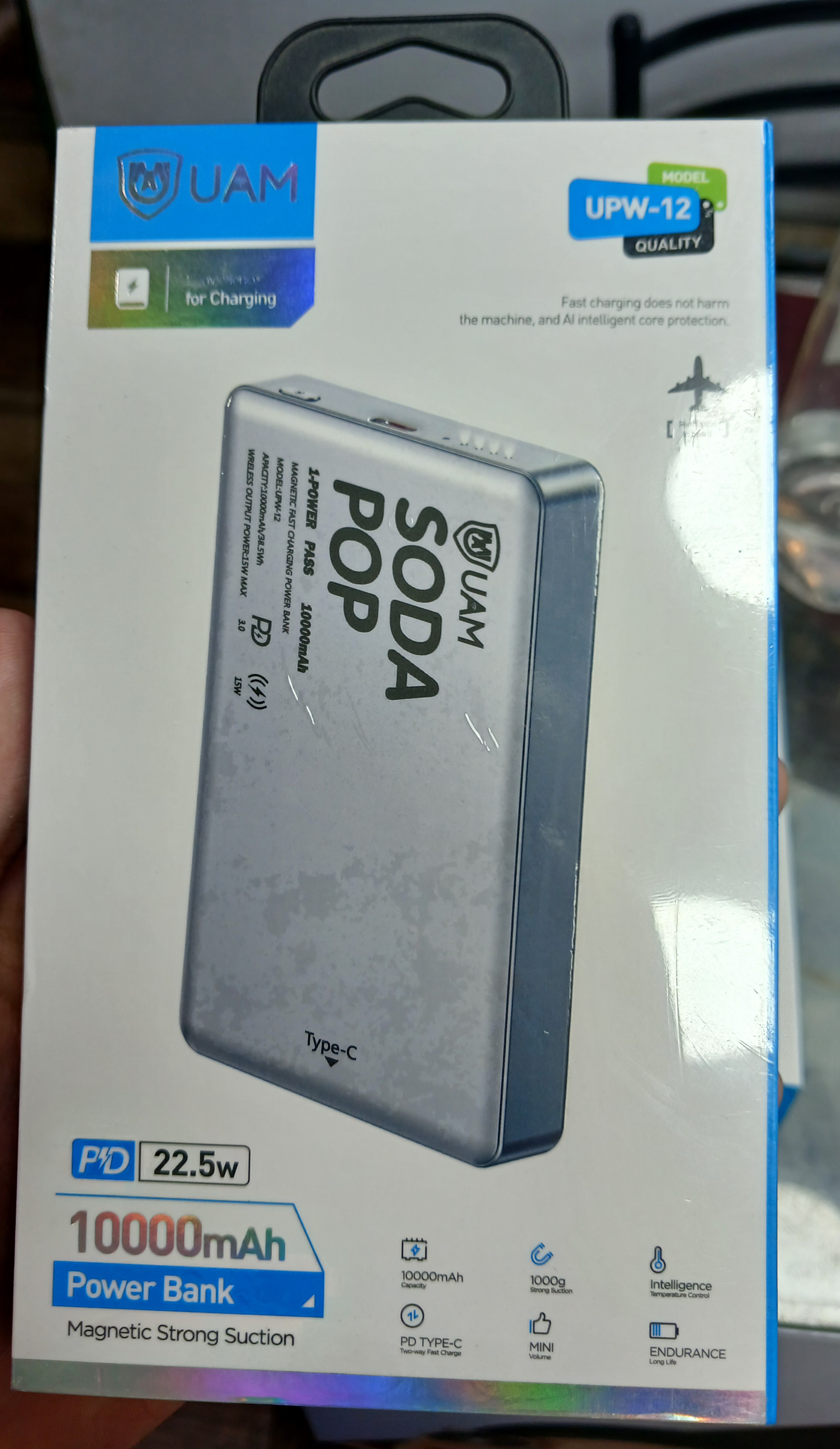 UAM 10000Mah powerbank wireless