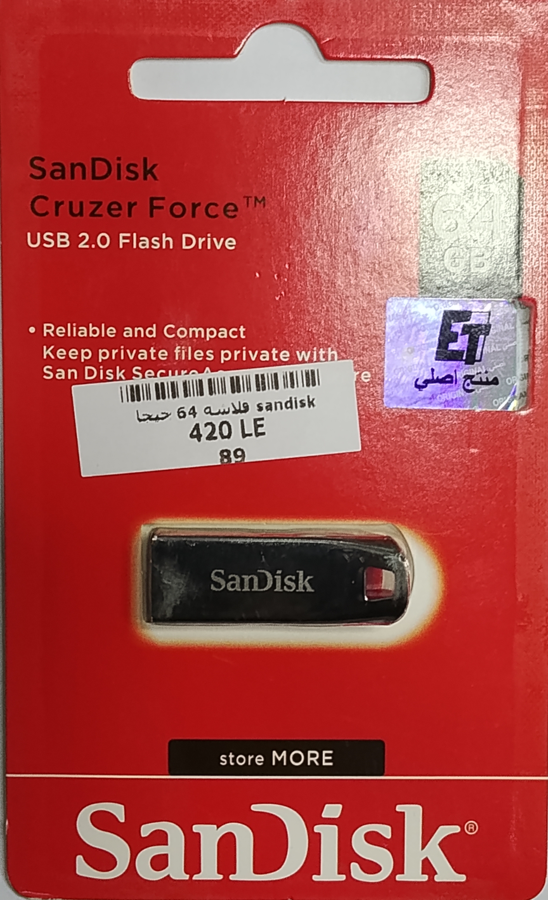 SanDisk Cruzer Force Usb 2.0 flashdrive 64GB