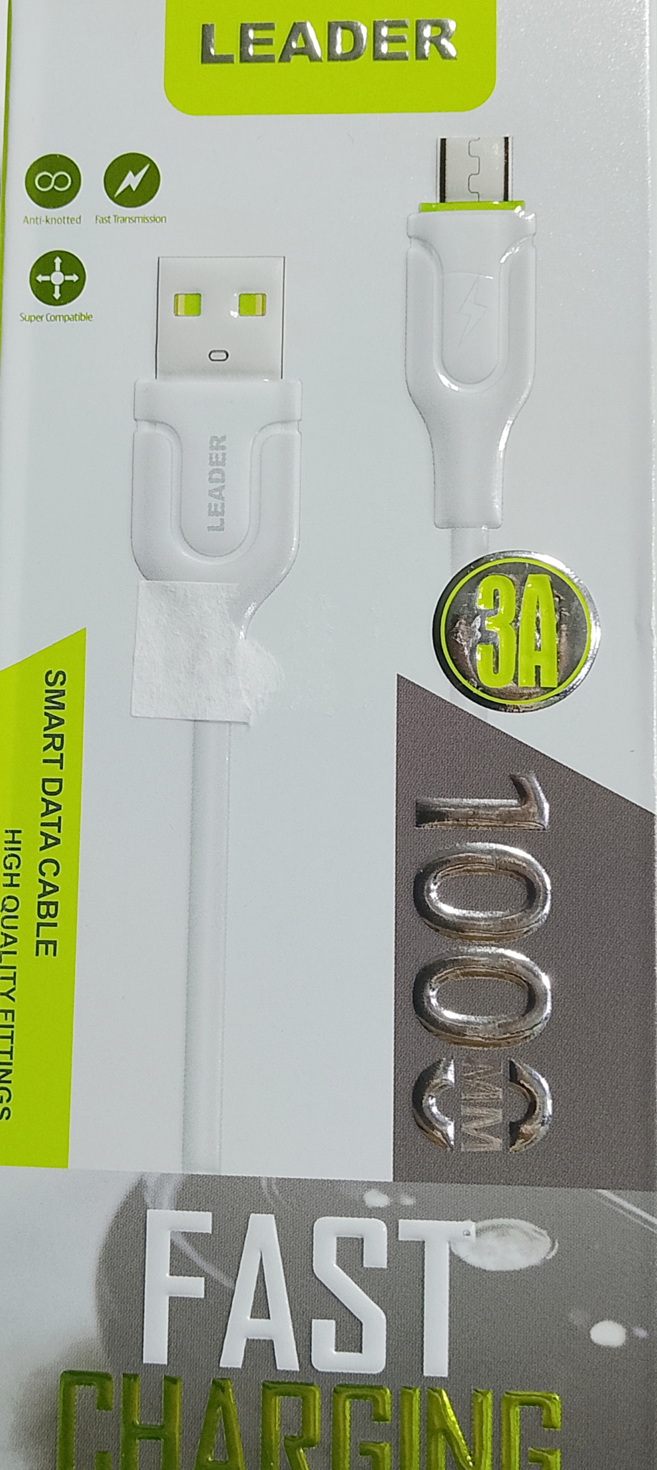كابل ليدر فاست usb type A to micro USB - نسخة