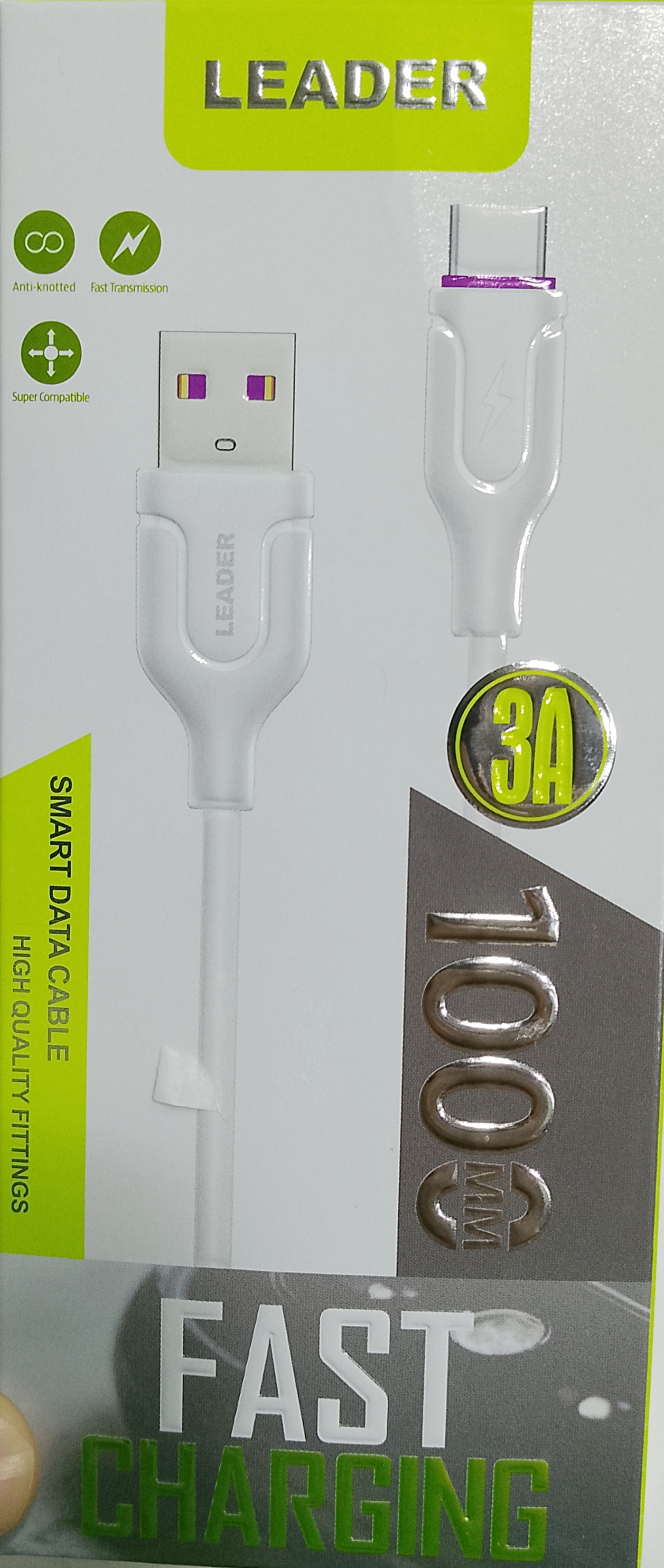 كابل ليدر فاست usb type A to type C USB